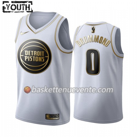 Maillot Basket Detroit Pistons Andre Drummond 0 2019-20 Nike Blanc Golden Edition Swingman - Enfant